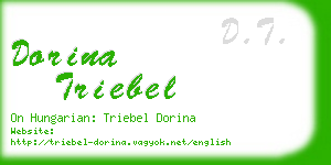dorina triebel business card
